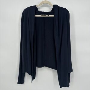 Athleta Navy Hooded Open Closure Lightweight Cardigan Sz Medium